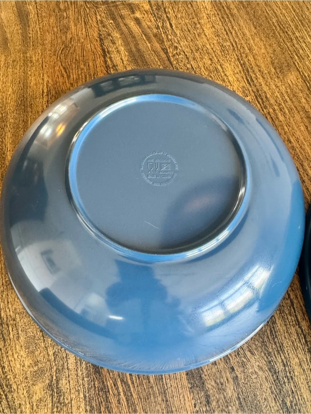 Set of 2 Large Blue Melamine Serving Bowls - 13” | Dishwasher Safe